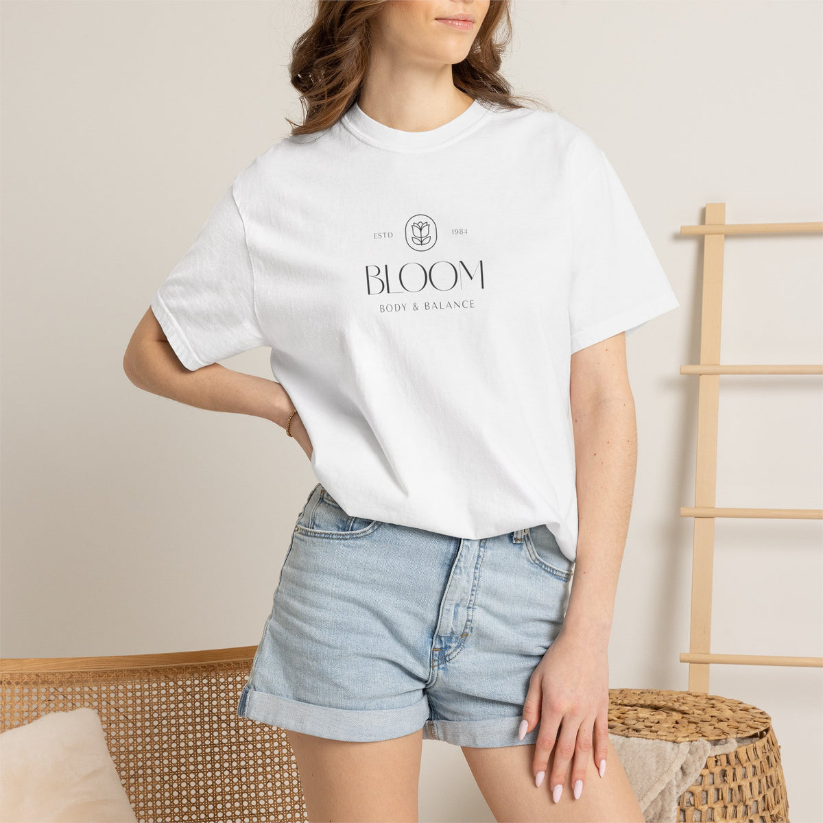Wellness Shirt, Minimalist Floral Graphic Tee, Self Care Mindfulness T-Shirt